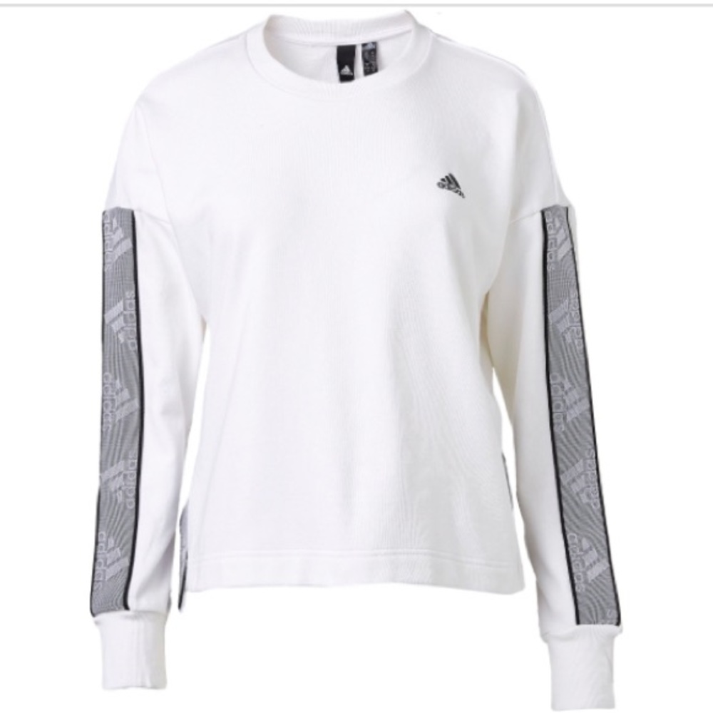 Adidas Women's Changeover Tape Crewneck Sweatshirt, Medium, White